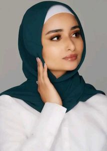Peacock Teal Chiffon Hijab