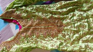 Green Embellished garara