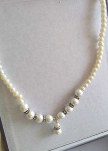 Vintage Pearl &amp; Rhinestone Necklace