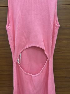 Pink Bodycon Midi Dress