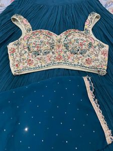 🔥Blue Lehenga Choli Set❤️
