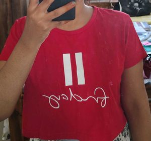 Red Crop Tshirt