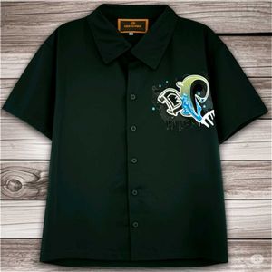 Dark Green Button-Down Shirt
