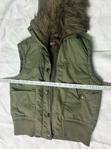 Olive Green Hooded Vest