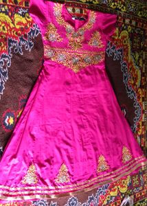 Pink Anarkali Set