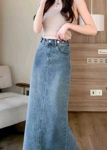 Denim Maxi Skirt