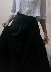 Elegant Vintage Tiered Long Skirt
