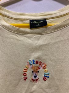 Cute Yellow Graphic Tee Pure Cotton