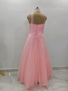 Elegant Blush Pink Tulle Gown - Prom &amp; Formal