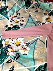 Pink Ribbed Long Sleeve Top