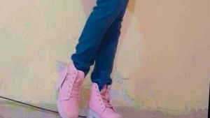 Pink Lace-Up Ankle Boots