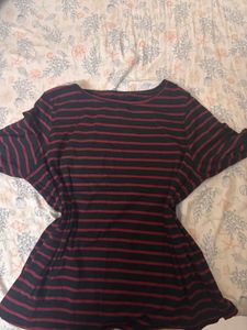 Striped Y2K emo grunge style oversize