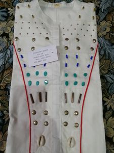 Off white embroidery Kurti