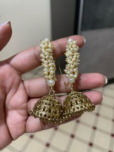 Pearl Jhumka Earrings