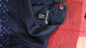 Navy &amp; Green Dress