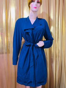 Elegant Blue Trench Coat