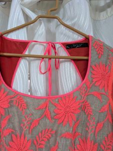 Pink Net Anarkali Suit With Dupatta