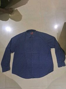 Peter England Navy Blue Party Wear Shirt