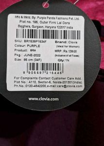 Combo Of 2 Clovia Bra Size 34F