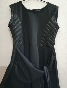 Elegant Black Fit And Flare Dress