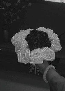 Unique Black &amp; White Rose Bouquet