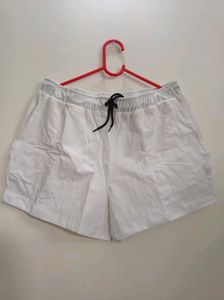 White Casual Shorts