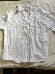Soft White Cotton Beach Shirt – Easy Throw-On