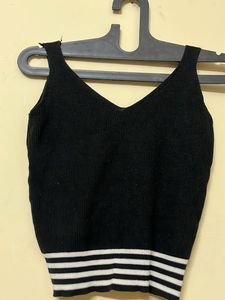 Black &amp; White Striped Tank Top