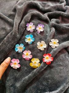 Floral Resin hair clips