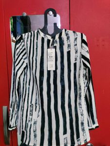 AND Striped Long Sleeve Blouse Top