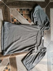 Grey Puff Sleeve Top