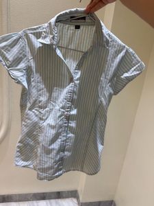 Striped Puff Sleeve Top