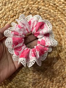 Floral Hair Scrunchies - Set of 2