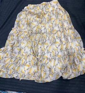 Floral Ruffle Tiered Mini Skirt