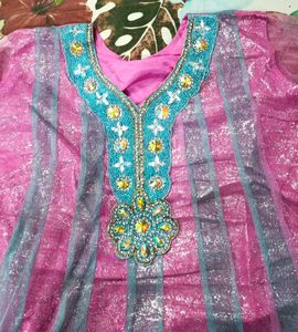 Partywear Kurta  With Salwaar And Duppata