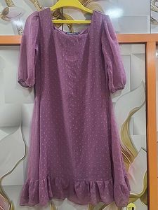 Purple Polka Dot Dress