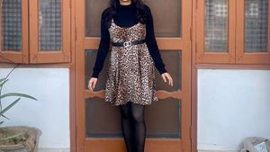 Leopard Print Slip Dress