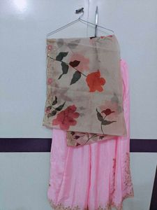Elegant Pink Kurta and plazzo Set