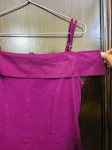 Purple Fit &amp; Flare Dress