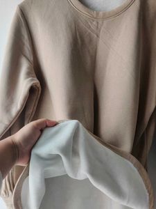 Beige Long Sleeve Sweatshirt