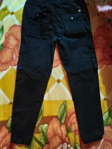 Black Cargo Style Pants