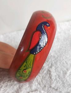 Peacock Wooden Bangle