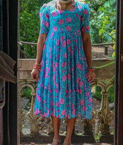 Floral Print Tiered Maxi Dress