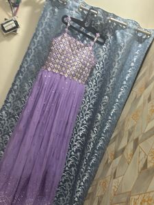 Elegant Purple Ethnic Gown