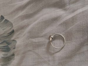 Silver Ring with natural raw crystal stone