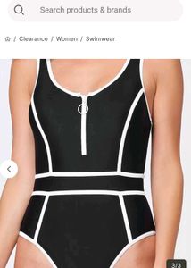 Basic Swimsuit With Chain In Front