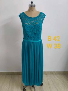 Teal Lace Maxi Dress