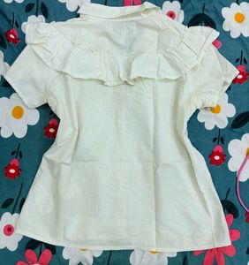 vintage white collared top