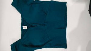 Teal Long Sleeve Crop Top