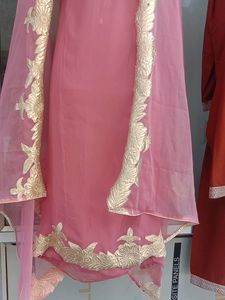Trendy Designer Suits Top Organza With Patch Work